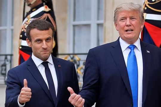 Ông Macron gặp tổng thống Mỹ Donald Trump trong chuyến thăm Mỹ