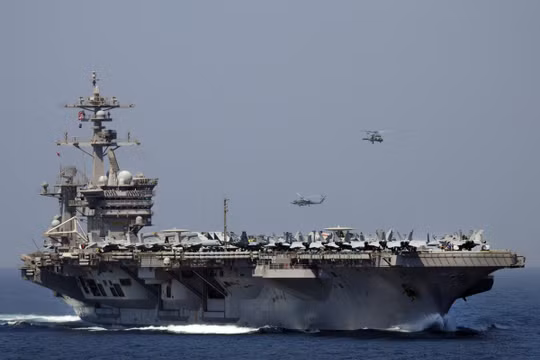 Cụm tác chiến tàu sân bay Mỹ vừa tuần tra thực thi tự do hàng hải ở Biển Đông