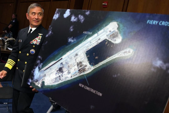 Đô đốc Harris từng nhiều lần tỏ thái độ cứng rắn với Trung Quốc về Biển Đông khiến Trung Quốc tức giận