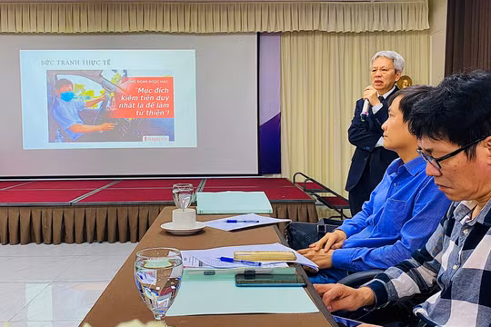 TS Nguyễn Sĩ Dũng dùng ảnh ông Đoàn Ngọc Hải minh họa cho bài trình bày