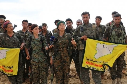 Nhóm SDF được thống trị bởi các tay súng người Kurd. 