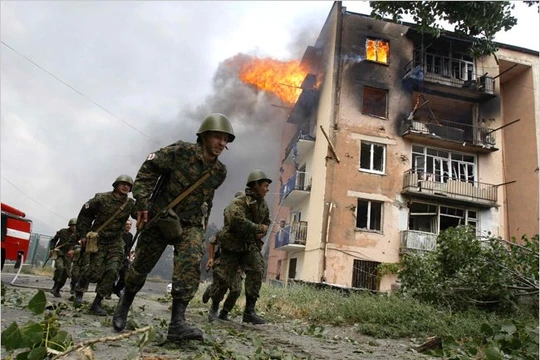 Quân đội Georgia thua thảm trước Nga trong cuộc xung đột năm 2008.