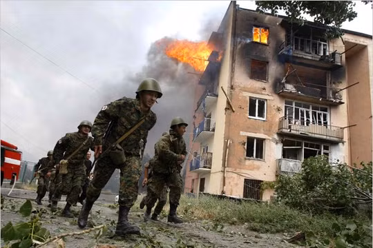 Quân đội Georgia thua thảm trước Nga trong cuộc xung đột năm 2008.