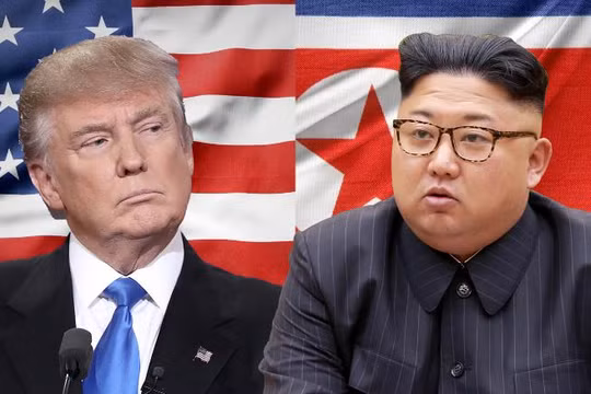 Tổng thống Mỹ và chủ tịch Triều Tiên.