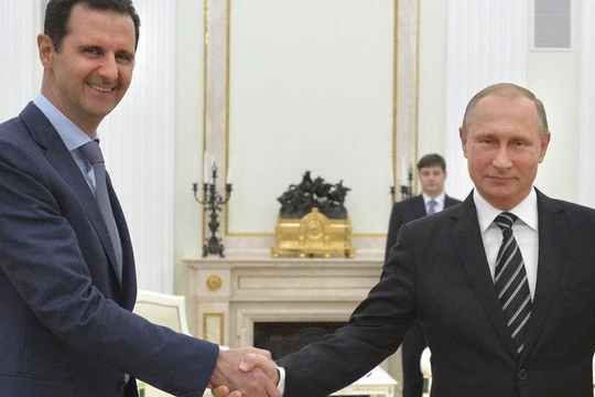 Tổng thống Nga và ông Assad.