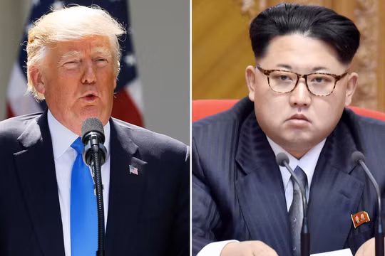 Tổng thống Mỹ và chủ tịch Triều Tiên.