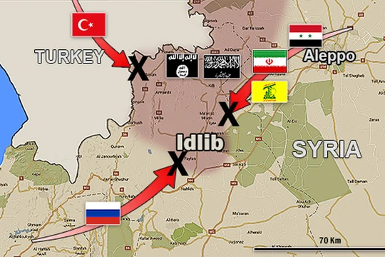 Bản đồ Idlib.