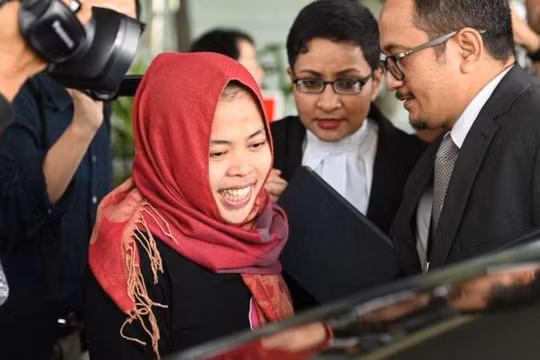 Bà Siti Aisyah, nghi phạm vừa được trả tự do. Ảnh: AFP.