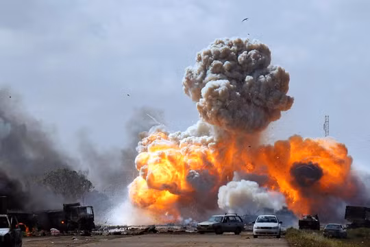 Một vụ không kích của Mỹ tại Libya. 
