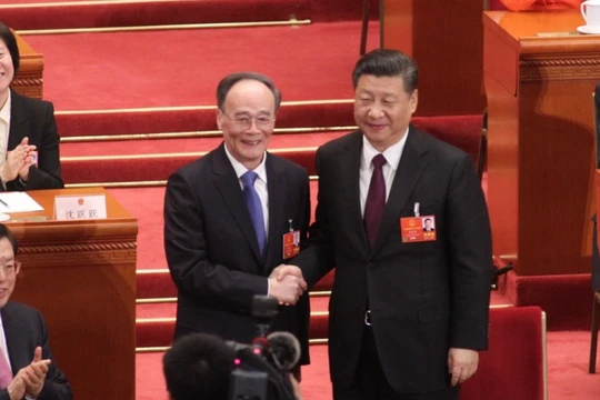 Ông Tập Cận Bình và ông Vương Kỳ Sơn.