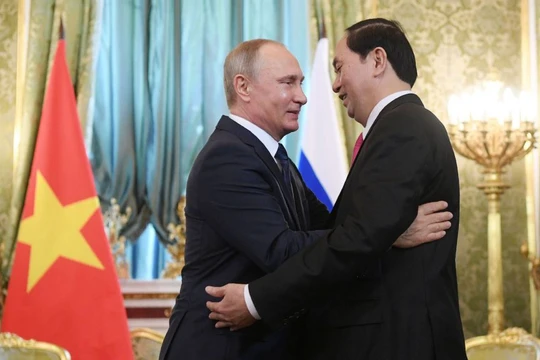 Chủ tịch nước Trần Đại Quang và tổng thống Putin.