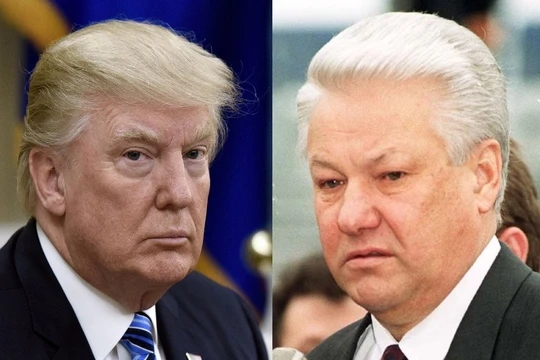 Donald Trump và Yeltsin.