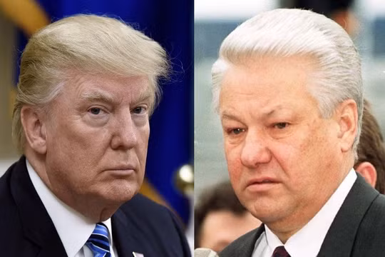 Donald Trump và Yeltsin.