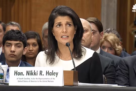 Bà Nikki Haley có những phản đối Nga tại Liên Hợp Quốc.