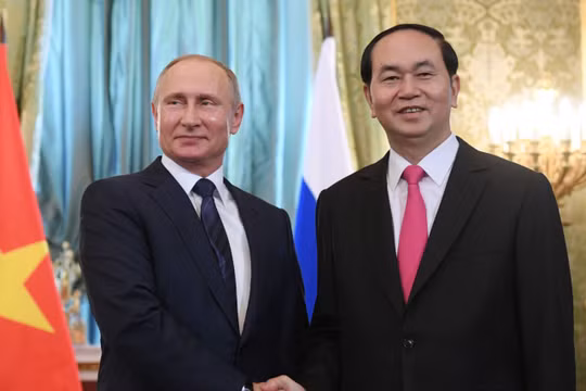 Chủ tịch nước Trần Đại Quang và tổng thống Nga Putin.