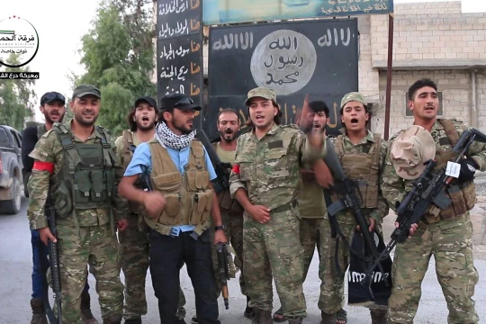 Những binh sĩ thuộc sư đoàn Hamza từng được Mỹ huấn luyện tại thành phố Jarabulus.