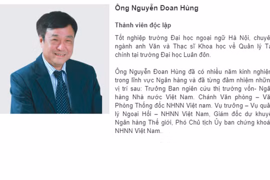 Ông Nguyễn Đoan Hùng từng là Thành viên HĐQT độc lập của Techcombank (Nguồn: TCB)