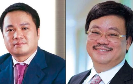 Ông Hồ Hùng Anh (bên trái) và ông Nguyễn Đăng Quang (bên phải) 