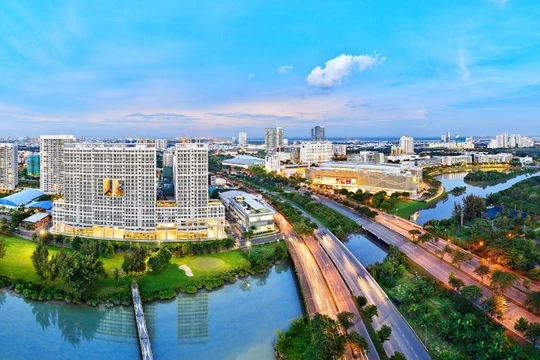 Một góc của khu đô thị Phú Mỹ Hưng tại Quận 7, Tp. HCM (Nguồn: Internet)