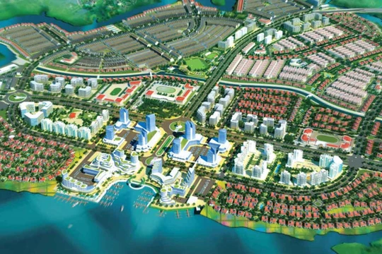 Phối cảnh dự án Khu đô thị sinh thái - kinh tế mở Long Hưng (Nguồn: Internet)