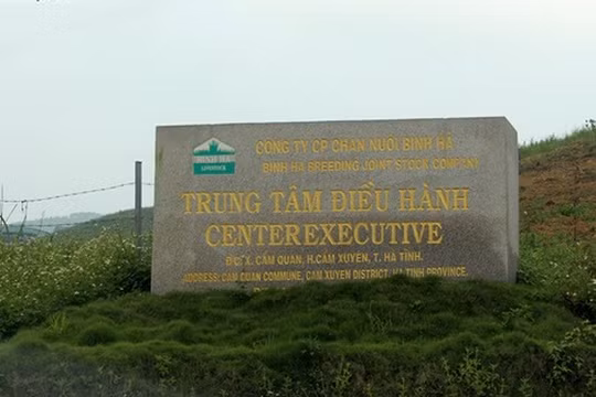 Dự án chăn nuôi bò 2.000ha của Công ty Bình Hà tại Hà Tĩnh (Ảnh: Báo Hà Tĩnh)