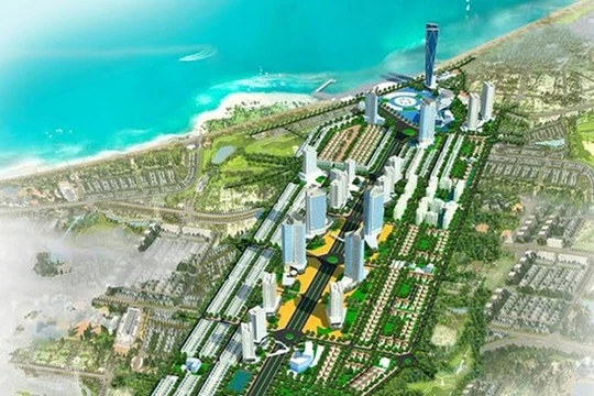 Phối cảnh dự án Khu trung tâm đô thị - thương mại - dịch vụ - tài chính - du lịch Nha Trang mà Tập đoàn Phúc Sơn đang triển khai (Ảnh: Internet)