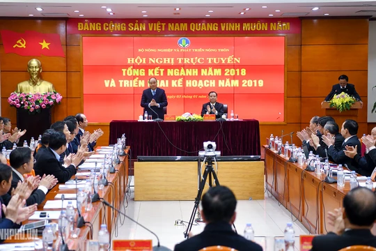 Quang cảnh Hội nghị triển khai nhiệm vụ 2019 của Bộ Nông nghiệp và Phát triển Nông thôn (Ảnh; VPCP)