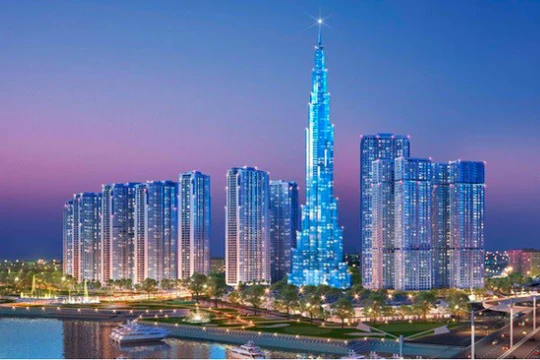 Tòa tháp Landmark 81 Tower thuộc một dự án đô thị của Vinhomes (Ảnh: Internet)