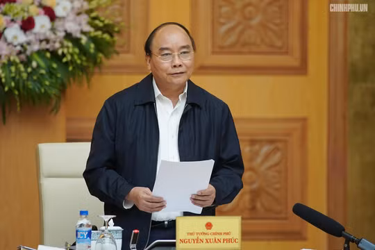 Thủ tướng Chính phủ Nguyễn Xuân Phúc chia sẻ tại buổi làm việc (Nguồn: VGP)