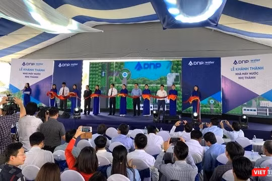 Toàn cảnh buổi lễ khai trương dự án Nhà máy nước sạch Nhị Thành (Ảnh: VT)