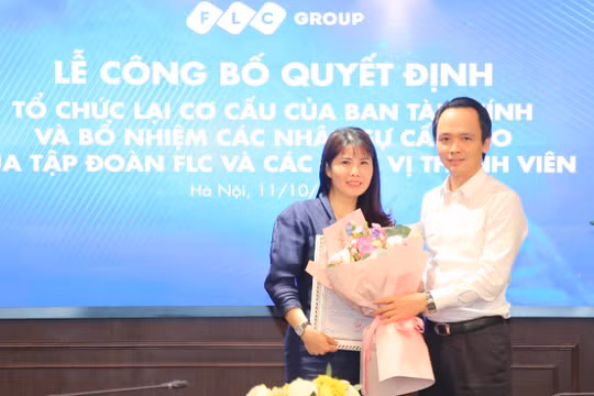 Bà Đặng Thị Lưu Vân và ông Trịnh Văn Quyết tại buổi lễ (Ảnh: FLC)