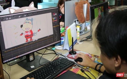 Hậu trường sản xuất phim hoạt hình Wolfoo tại studio của Sconnect.