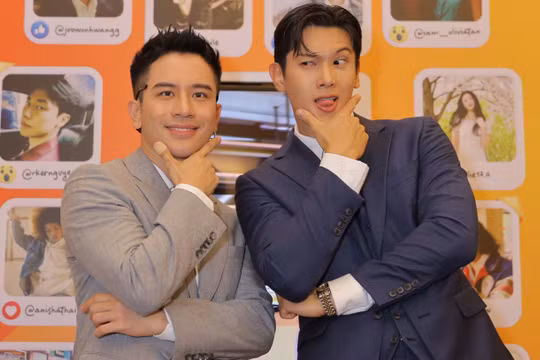 Hai nhà sáng tạo nội dung Dino Vũ (trái) và nhà sáng tạo nội dung Hàn Quốc Robin.