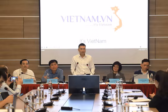 Cục trưởng Cục Thông tin đối ngoại (Bộ TT&TT) Phạm Anh Tuấn phát biểu tại lễ công bố.