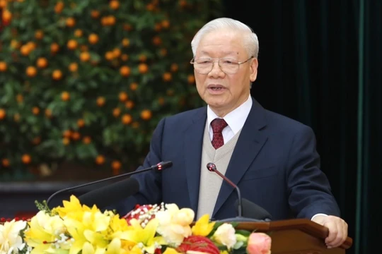 Tổng Bí thư Nguyễn Phú Trọng bày tỏ vui mừng trước những bước tiến vượt bậc của Thái Nguyên.