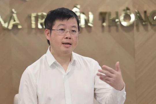 Thứ trưởng Nguyễn Thanh Lâm - người phát ngôn của Bộ Thông tin và Truyền thông tại họp báo thường kỳ tháng 6 của Bộ.