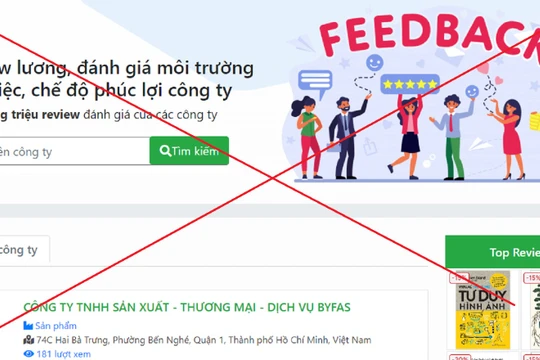 Ảnh chụp màn hình giao diện trang chủ website https://reviewcongty.xxx