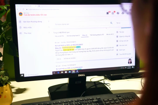 Tính đến tháng 8/2023, trợ lý ảo pháp luật đã hỗ trợ hơn 12.000 tài khoản cho 100% thẩm phán, cán bộ công chức của ngành tòa án.