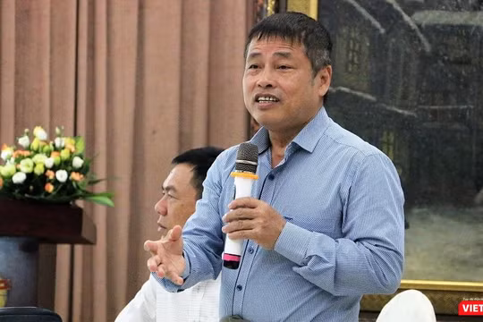 TS. Toán học Nguyễn Ngọc Chu phát biểu tại Hội thảo “Báo chí trong kỷ nguyên mạng xã hội: Đổi mới hoạt động và kinh doanh báo chí trước thách thức của truyền thông xã hội”.