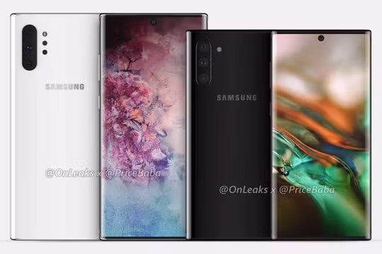 Samsung Galaxy Note 10 (ảnh: OnLeaks)