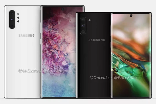 Samsung Galaxy Note 10 (ảnh: OnLeaks)