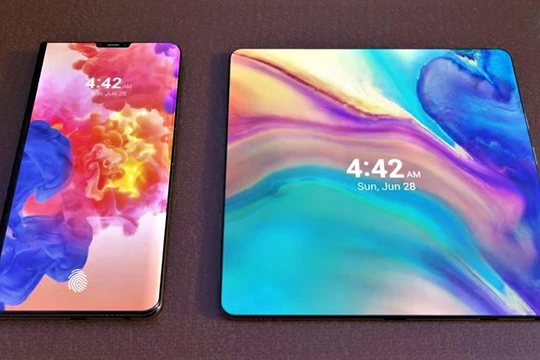 Hình ảnh rò rỉ về mẫu smartphone gập của Huawei. Nguồn: Gizmochina