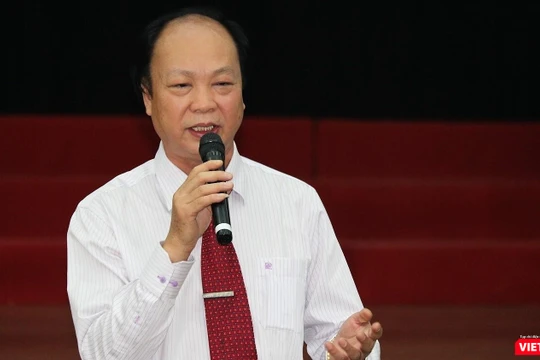 Ông Nguyễn Đình Thắng, chủ tịch LienVietPost Bank phát biểu tại sự kiện