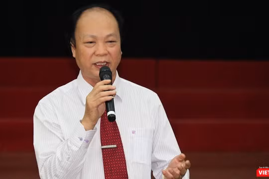 Ông Nguyễn Đình Thắng, chủ tịch LienVietPost Bank phát biểu tại sự kiện