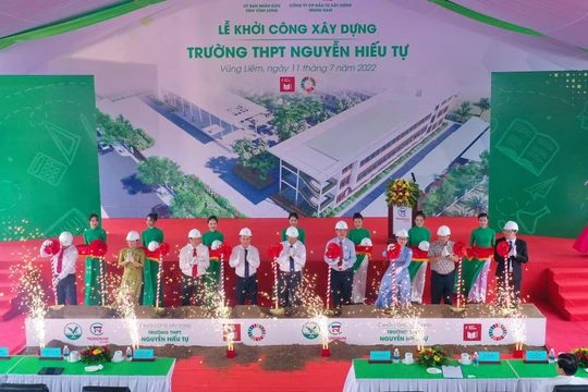 Lễ khởi công xây dựng trường THPT Nguyễn Hiếu Tự tại tỉnh Vĩnh Long