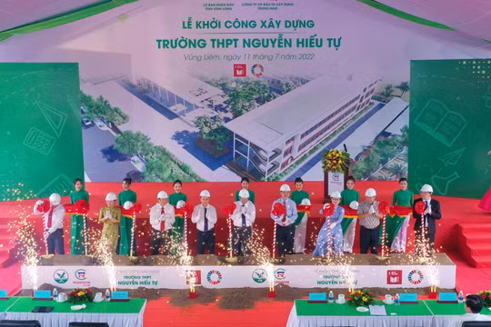 Lễ khởi công xây dựng trường THPT Nguyễn Hiếu Tự tại tỉnh Vĩnh Long