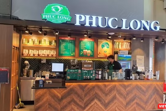 Cửa hàng Phúc Long trong một siêu thị WinMart ở Hà Nội 