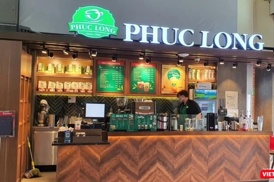 Cửa hàng Phúc Long trong một siêu thị WinMart ở Hà Nội 