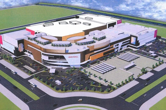 Phối cảnh dự án trung tâm thương mại dự kiến xây dựng tại khu đất 8,6ha của dự án “Trung tâm thương mại dịch vụ tại Khu A - Đô thị mới An Vân Dương” do CTCP Đầu tư Newland làm chủ đầu tư