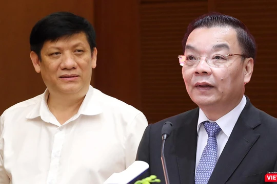 Nguyên Bộ trưởng Bộ Y tế Nguyễn Thanh Long và nguyên Chủ tịch UBND Tp. Hà Nội Chu Ngọc Anh